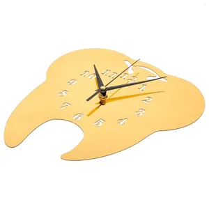 Horloges murales Miroir en forme de dent Horloge Clinique dentaire moderne Silencieux Décoratif Acrylique pour la maison Chambre à coucher Bureau suspendu Vintage