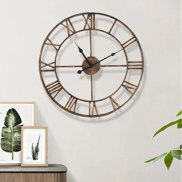 Horloges murales Tuda Style européen rétro cuivre couleur métal créatif or décoration horloge salon noir industriel moderne