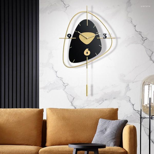 Horloges murales Insolite Pendule Horloge Salon Design Nordique Minimaliste Montre Élégant Bureau Duvar Saati Décoration Intérieure