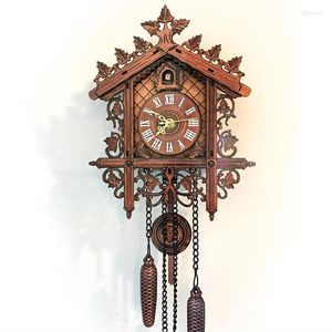 Wandklokken Vintage Cuckoo Clock Forest Quartz Swing Alarm Handgemaakte kamer Decor decoratie