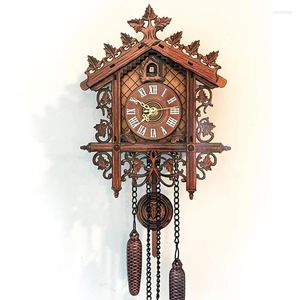 Wandklokken Vintage Cuckoo Clock Forest Quartz Swing Alarm Handgemaakte kamer Decor decoratie