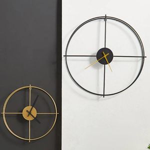 Muurklokken vintage metalen klok moderne ontwerp voor thuis kantoor decor opknoping mute horloges woonkamer klassieke korte Europese