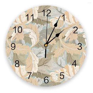 Horloges murales Vintage plante fleur 3D horloge Design moderne bref salon décoration cuisine Art montre décor à la maison