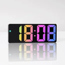 Relojes de pared Fuentes de caracteres de voz Control de alarma Configuración del reloj de cabecera Electrónico Led Digital Grande Colorido 3 Mesa