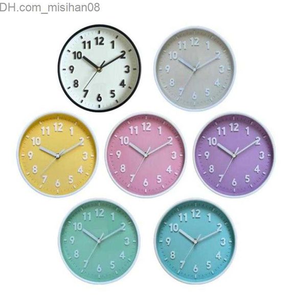 Horloges Murales Horloges Murales Moderne Simple Horloge 8 Pouces Couleur Bonbon Silent Time Ornement Pour La Maison Chambre Dortoir Salon Enfants DropshipWa3981102 Z230705