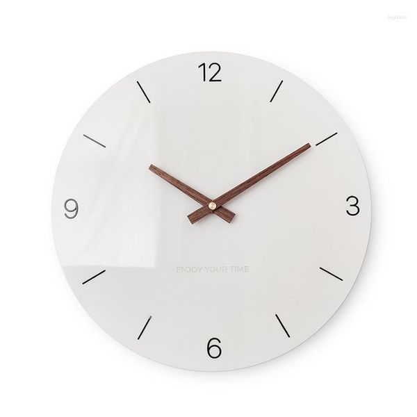 Relojes de pared Reloj blanco Sala de estar Reloj de cuarzo silencioso moderno Hogar Niños Cocina Relogio De Parede Regalo