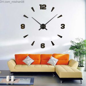 Relojes de pared Venta al por mayor-Nueva llegada Relojes de pared Estilo moderno Reloj de pared Etiqueta Acrílico 3D DIY Reloj Decoración para el hogar Etiqueta de la pared Sala de estar decorativa Z230707