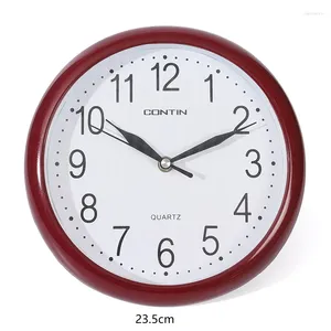 Wandklokken Groothandel Kleine klassieke eenvoudige dikke rand Geen teken Mute Hanging Watch Clock Home Decoratie