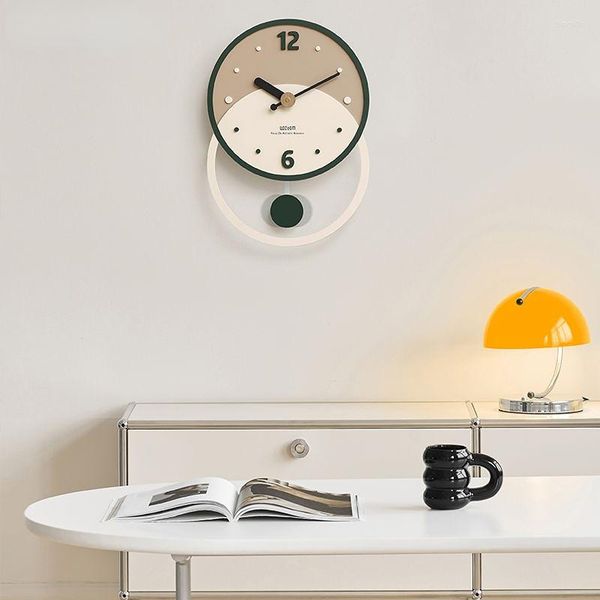 Relojes de pared, reloj de arte de madera, decoración moderna redonda silenciosa para el hogar/oficina/escuela/cocina/dormitorio/reloj de sala de estar