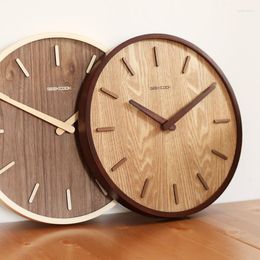 Wandklokken Houten 3D Klok Modern Design Nordic Korte Woonkamer Decoratie Keuken Art Hollow Horloge Home Decor 14 12 Inch