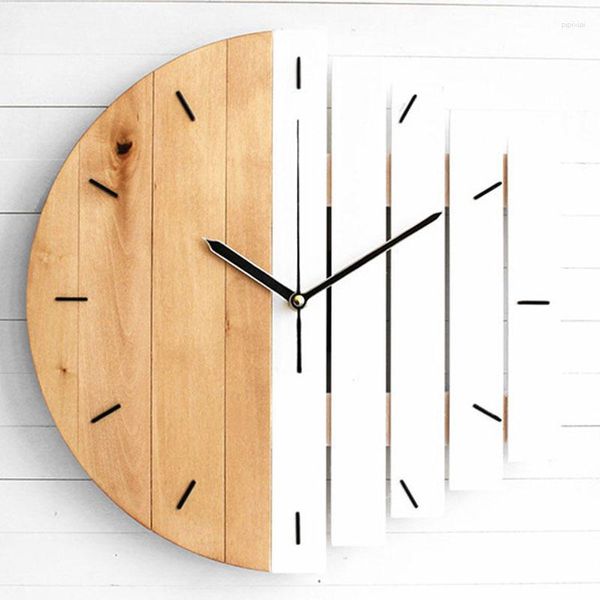 Horloges murales horloge en bois Design moderne vintage rustique shabby calme art watch intérieur décorations pour reloj de paed