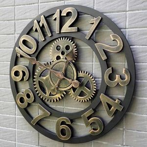 Horloges murales horloge en bois rétro équipement décor à la maison grand design moderne salon décoration montres muettes Relogio De Parede