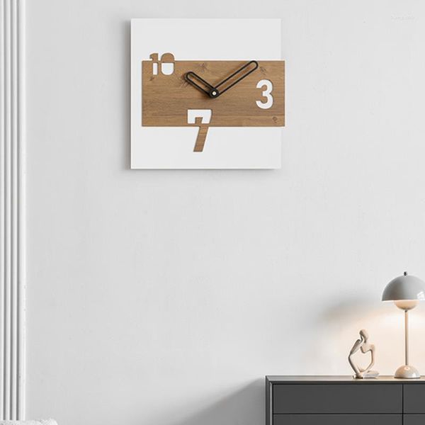 Horloges murales Mécanisme d'horloge numérique en bois Creative Petite montre de cuisine Cadeau silencieux Articles de saatration Orologio Da Parete