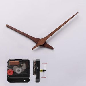 Relojes De Pared manos De madera con sol 12888 movimiento De Reloj silencioso eje Seiko para 3D DIY puntero De madera De nogal Reloj De Pared 14 pulgadas