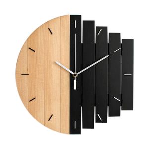 Horloges murales Horloge murale en bois Design moderne Vintage rustique horloge minable calme Art montre décoration de la maison B 220909