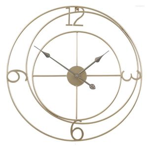Horloges murales forgé Lron horloge décoration de la maison bureau grande montre muette montée Design moderne européen montres suspendues