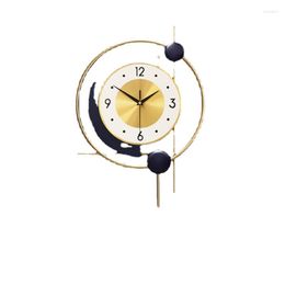 Horloges murales ZL nordique moderne lumière luxe salon horloge maison montre de poche