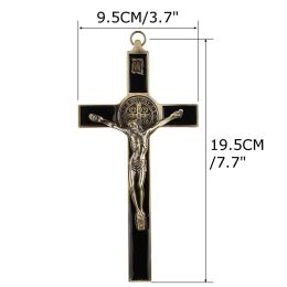 Wall Cross 3D Craft Decor 19.5x9.5cm Kruisje Menus Christus Religieuze heilige Jezus Christus op de stand Antieke decoratie