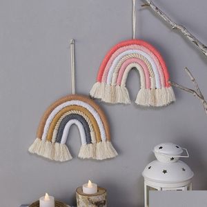 Décoration murale Baby Nursery Store Babys Rainbow Pendant Pendant Childrens Room Decoration Traided Fringe Decorations Living Gift Drop Livrot Kid Otxej