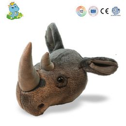 Wanddecor creatieve bosdieren wild voor kinderen kamer ontwerp wanddecoratie dierenhoofd neushoorn pluche knuffels speelgoed 230317
