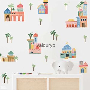 Decoración de pared islámica dibujada a mano, pegatinas para guardería, pegatinas de vinilo extraíbles musulmanas, calcomanías artísticas para habitación de niños, Homevaiduryb