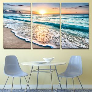 Décoration murale Art couchers de soleil naturel mer plage paysage affiches et impressions toile peinture Panorama scandinave photo pour salon chambre