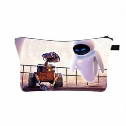 Sacs de maquillage Wall-E Robot Carto Girls Cosmétiques Pochettes à glissière pour dames de voyage Pochette Femmes Sac cosmétique g7NO #