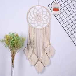 Muur opknoping decor dromenvanger grote boho geweven veer handgemaakte dreamcatcher kwasten decoratie slaapkamer slaapzeer kinderkamer chique ornament ambachtelijke geschenken