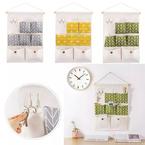 mur porte placard suspendu sac de rangement poches Au-dessus de la PorteCloset Organisateur Monté sacs pour Chambre Salle De Bains WLL152