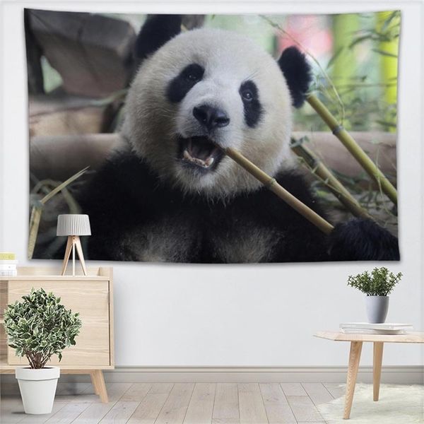 Colgante de pared Tarot personalizado planta lindo Panda tapiz Mandala decoración del hogar tamaño grande 220622