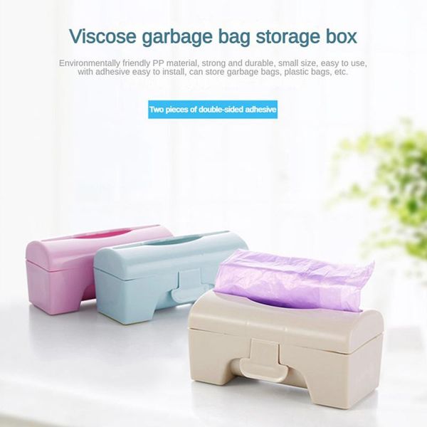 Sacs à poubelle suspendus Boîte de rangement Dispensateur de sac à ordures pour la maison de salle de bain BACLE PLASS