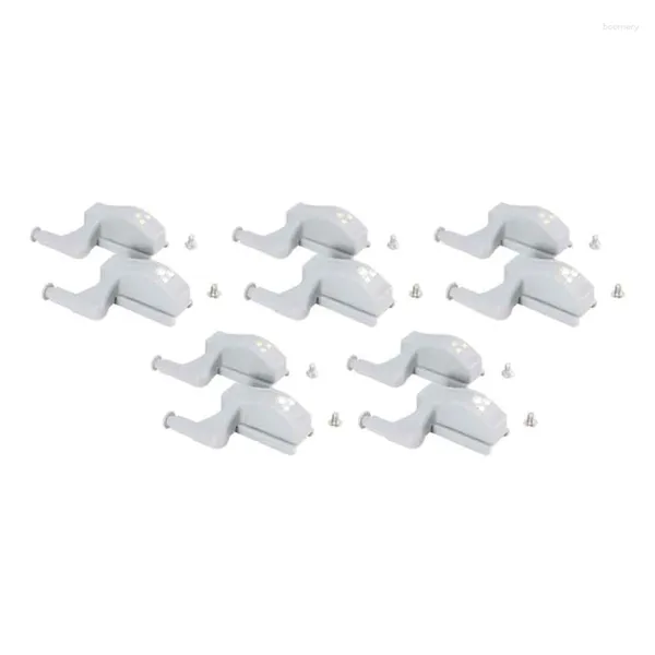 Lámpara de pared 10 PCS LED Bisagra interior Armario Luz debajo del gabinete ABS Luces del sensor del armario para el armario de la cocina del dormitorio