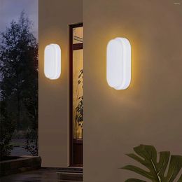 Lampe murale 12W 15W LED moderne lampes ovales à l'épreuve d'humidité Porche avant de plafond Surface montée pour le jardin extérieur éclairage de salle de bain