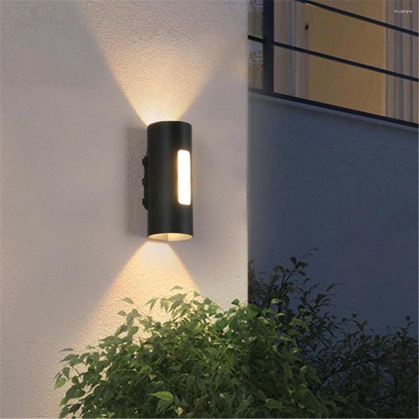 Lámpara de pared 12W accesorio LED moderno lámpara de cabañas al aire libre pasillo al aire libre hacia abajo luces impermeables iluminación