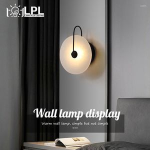 Wandlamp 16 cm marmeren binnenlampen woonkamer eetkamer leding ledlichten armatuur staten natuurlijke patroonsteen