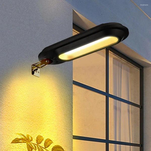 Lámpara de pared 18LED Luces solares Ángulo ajustable al aire libre para la decoración de los patios del jardín de la cerca del patio