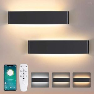 Wandlamp 2.4G RF Remote Regeling LED Dimbare moderne slaapkamer naast lichte woonkamer Trapverlichting Decoratie -armaturen