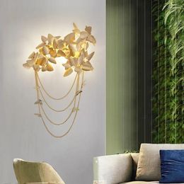 Wall Lamp 2024 Modern Gold Artistic Light for Living Room TV Achtergrondontwerpers Luxe Creative G9 LED gemonteerd