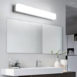 Lampe murale 2024 Miroir à LED carré commode d'armoire de salle de bain simple
