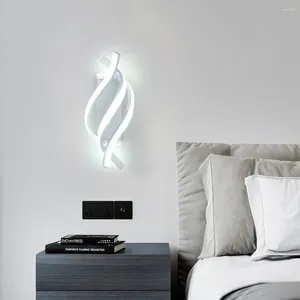 Wandlamp 2 st Nordic Led Licht Gebogen Ontwerp Spiraal Voor Woonkamer Slaapkamer Nachtkastje Gangpad Home Decor Indoor Blaker Verlichting