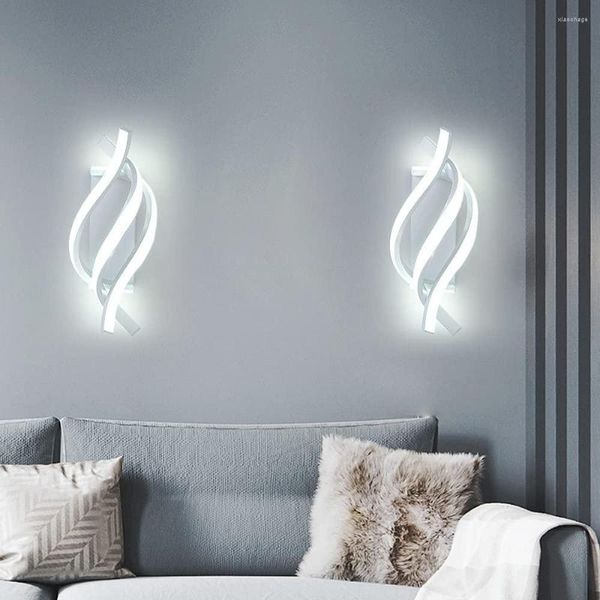 Lámpara de pared 2 piezas LED moderno nórdico giratorio utilizado para salas de estar Dormitorios Ropa de cama Decoración del hogar e interior