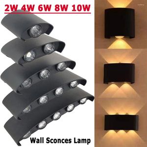 Wandlamp 2W 4W 6W 8W 10W Outdoor Sconces IP65 Waterdichte zwarte veranda Licht SCONCE BALCONE TERRACE Decoratie