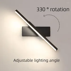 Wandlamp 330 ° rotatie binnen LED -lampen raak stepless dimlichten aan voor huis woonkamer bedspiegel voorste Noordse gangpad