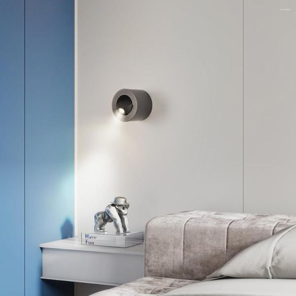 Lámpara de pared 3W LED Accesorio de lectura de cabecera Aplique plegable Luz Interruptor oculto Montaje en superficie Dormitorio El salón