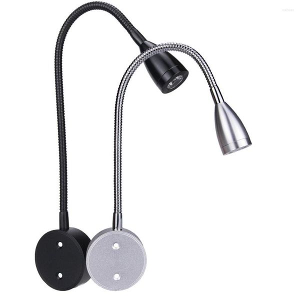 Lámpara de pared, mangueras LED de 3W, interruptor de atenuación táctil, luz de lectura de cabecera Flexible para yate, camión, barco, RV, remolque, foco, puerto USB