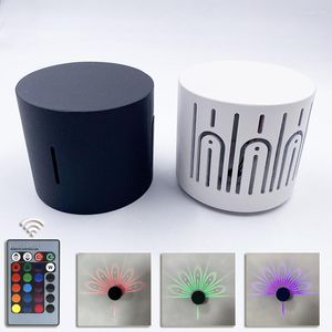 Applique murale 3W RGB avec télécommande LED luminaires d'intérieur fantaisie applique moderne pour la décoration intérieure et la chambre