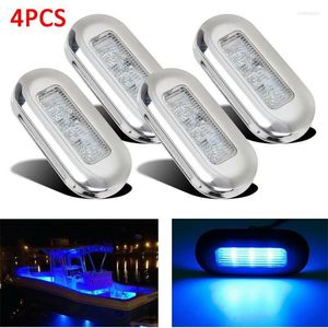 Wandlamp 4PCS 12V 24V Marine achterlichten 3 LED BOOT Trap Dek Zij Marker Lichtindicator Draai Signaal Courtesy Lights Accessoires