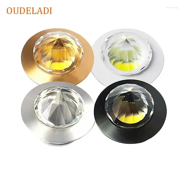 Lampe murale 4pcs LED Spot Light Mini 3W Décoration de maison Armoire à vin Diamond Forme Crystal Downlight Jewelry