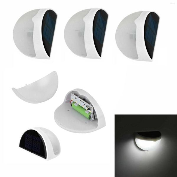 Applique murale 4 pièces LED solaire étanche applique murale/6 paysage clôture haut-escalier lampe de cour/jardin extérieur lampadaire