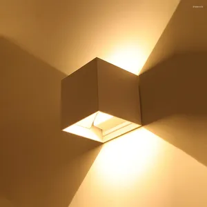 Wandlamp 6W/10W Kubus Veranda Licht Up Down Verstelbaar Minimalistische Huisverlichting Vierkant Voor El Gangpad Woonkamer Villa Hal Balkon